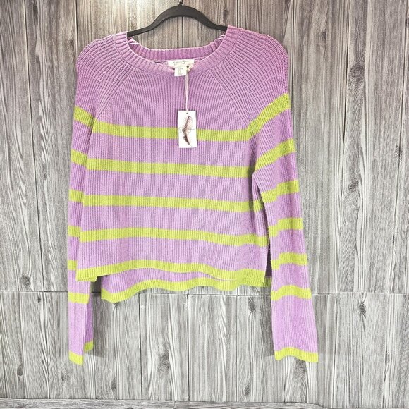 Jessica Simpson Fuchsia Lemon Sweater - Women's Size M - Picture 1 of 5